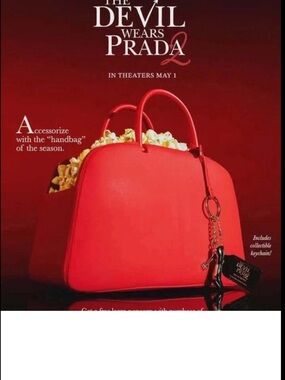 The Devil Wears Prada 2 Red Popcorn Bucket Purse Cinema Exclusive